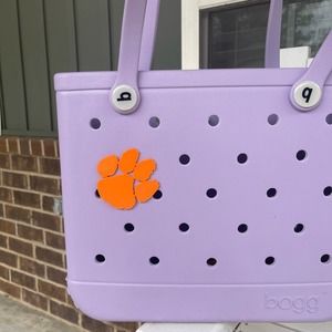 Clemson Tiger Paw Bogg Bag Charm, Bogg Bag Buttons, Bogg Bag Accessories